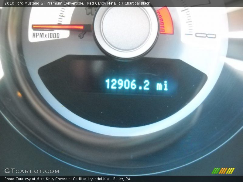 Red Candy Metallic / Charcoal Black 2010 Ford Mustang GT Premium Convertible