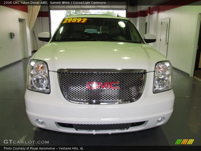 Summit White / Cocoa/Light Cashmere 2008 GMC Yukon Denali AWD