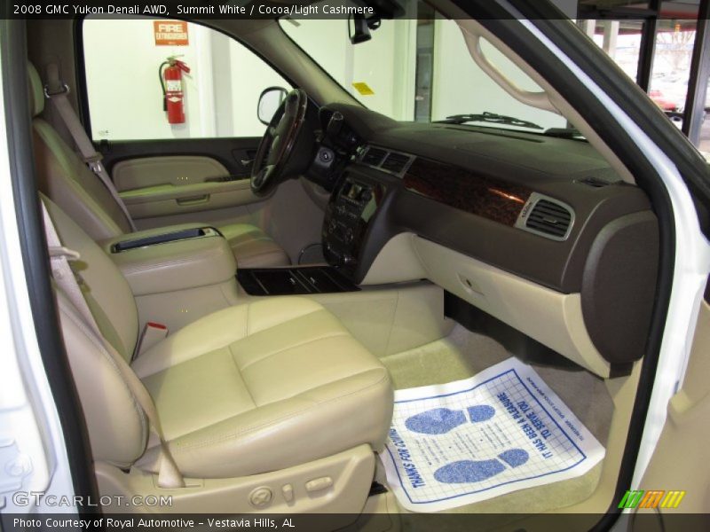 Summit White / Cocoa/Light Cashmere 2008 GMC Yukon Denali AWD
