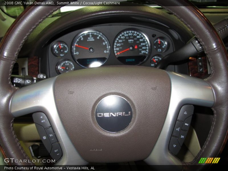 Summit White / Cocoa/Light Cashmere 2008 GMC Yukon Denali AWD