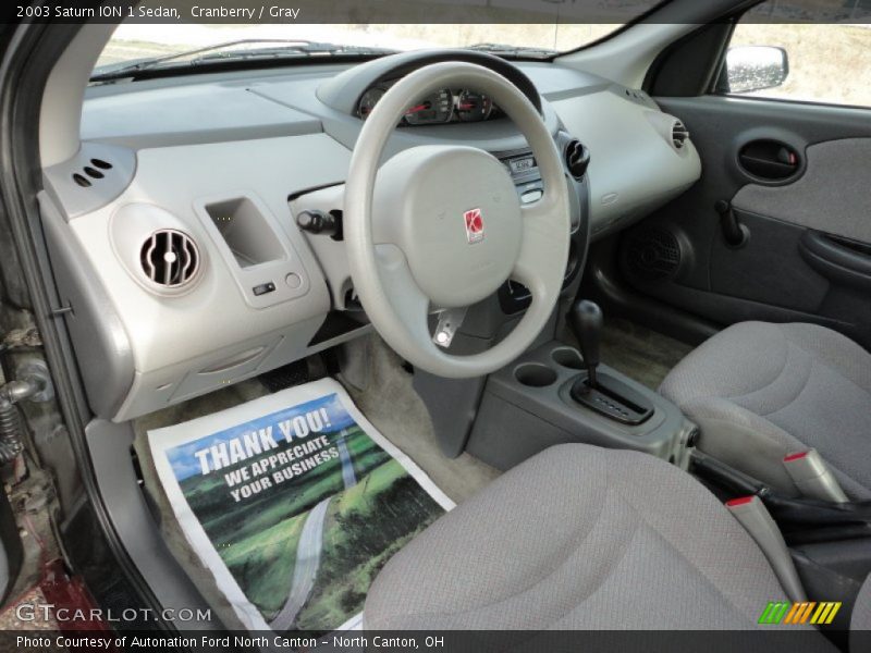 Cranberry / Gray 2003 Saturn ION 1 Sedan