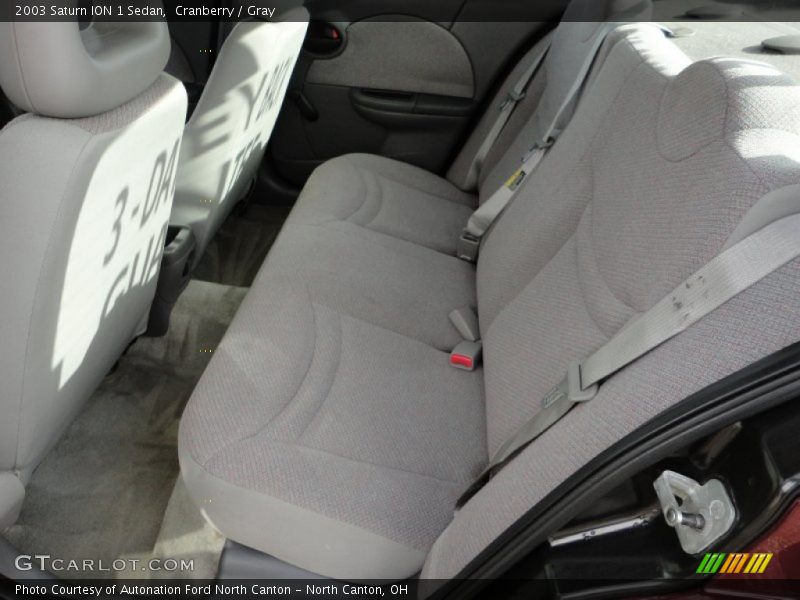 Rear Seat of 2003 ION 1 Sedan