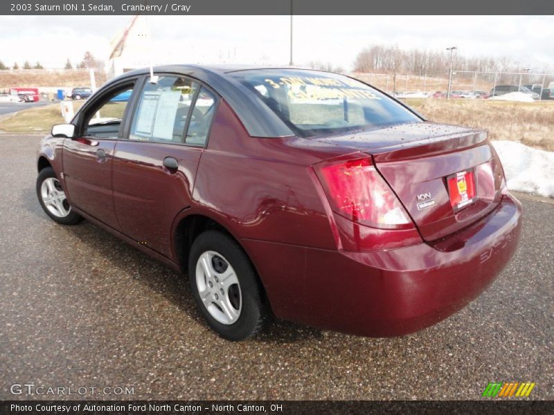 Cranberry / Gray 2003 Saturn ION 1 Sedan