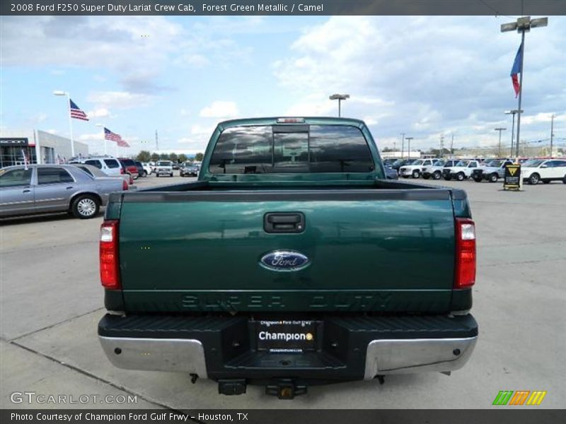 Forest Green Metallic / Camel 2008 Ford F250 Super Duty Lariat Crew Cab