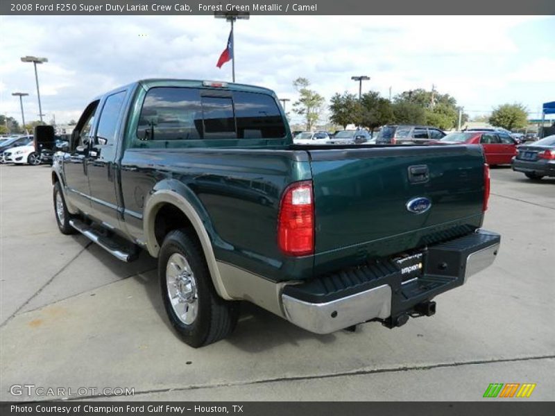Forest Green Metallic / Camel 2008 Ford F250 Super Duty Lariat Crew Cab