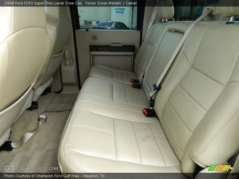 Forest Green Metallic / Camel 2008 Ford F250 Super Duty Lariat Crew Cab