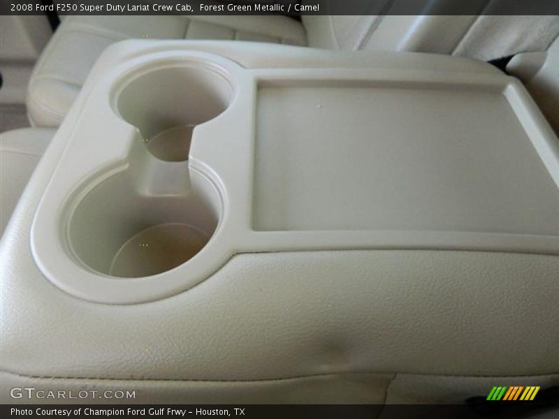 Forest Green Metallic / Camel 2008 Ford F250 Super Duty Lariat Crew Cab
