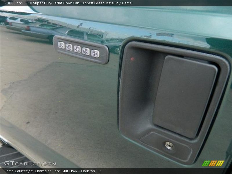 Forest Green Metallic / Camel 2008 Ford F250 Super Duty Lariat Crew Cab