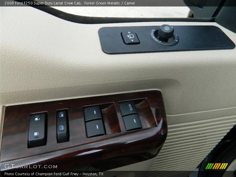 Forest Green Metallic / Camel 2008 Ford F250 Super Duty Lariat Crew Cab