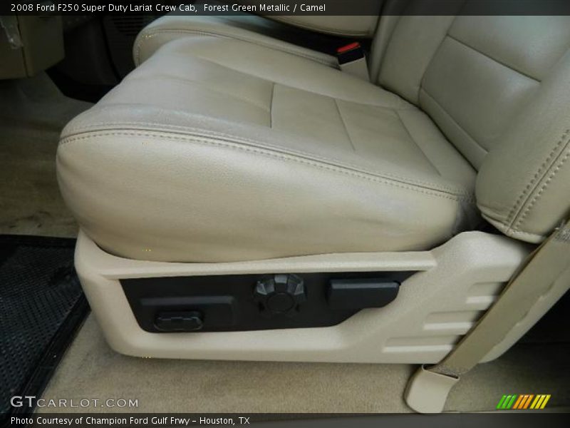 Forest Green Metallic / Camel 2008 Ford F250 Super Duty Lariat Crew Cab