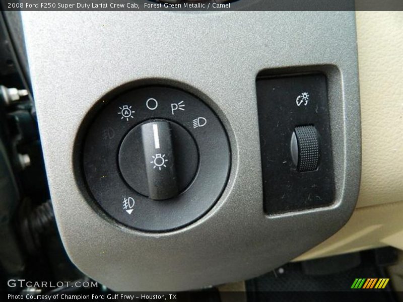 Forest Green Metallic / Camel 2008 Ford F250 Super Duty Lariat Crew Cab