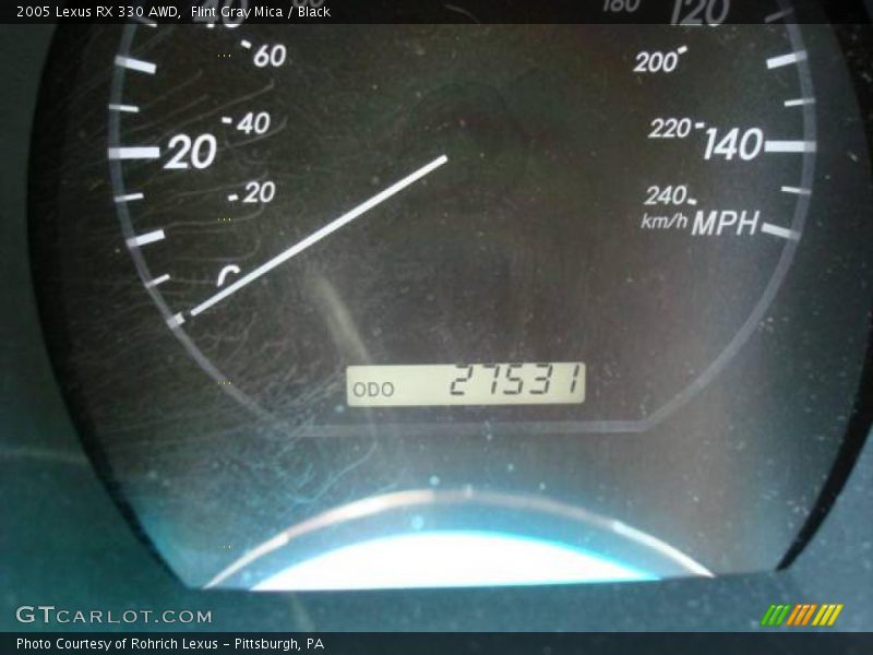 Flint Gray Mica / Black 2005 Lexus RX 330 AWD