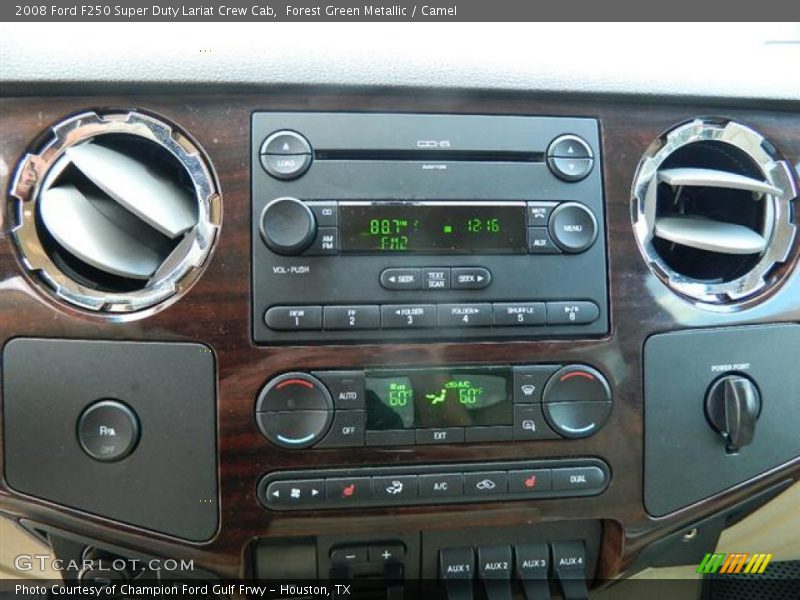 Forest Green Metallic / Camel 2008 Ford F250 Super Duty Lariat Crew Cab