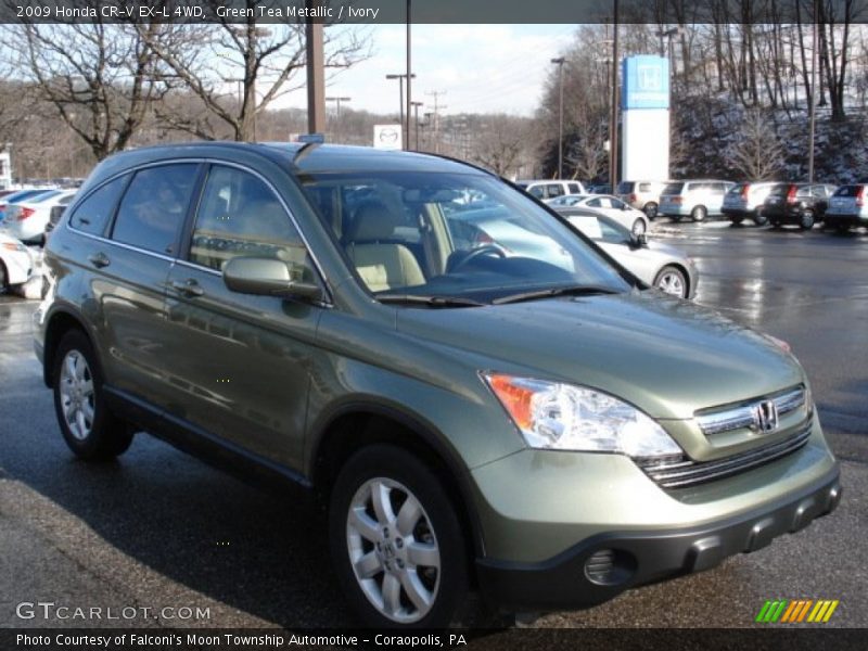 Green Tea Metallic / Ivory 2009 Honda CR-V EX-L 4WD