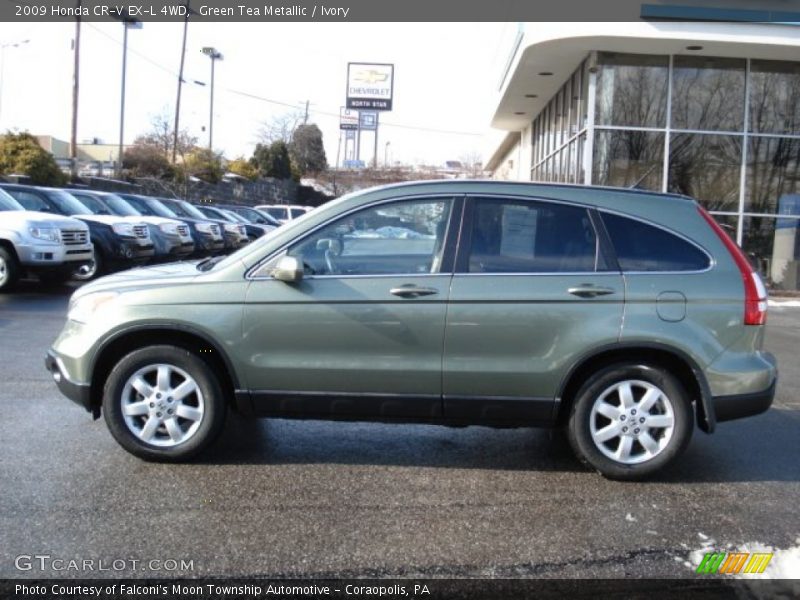 Green Tea Metallic / Ivory 2009 Honda CR-V EX-L 4WD