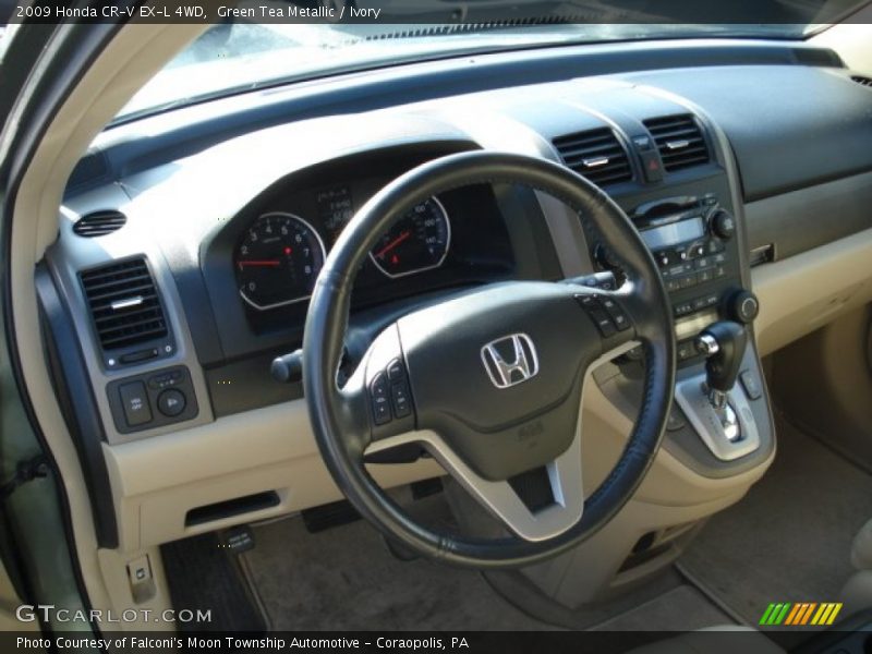Green Tea Metallic / Ivory 2009 Honda CR-V EX-L 4WD