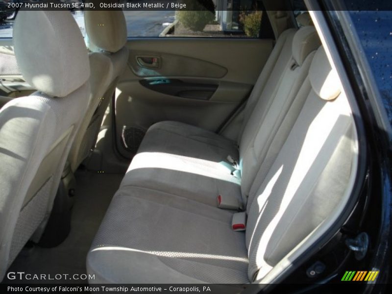Obsidian Black Metallic / Beige 2007 Hyundai Tucson SE 4WD