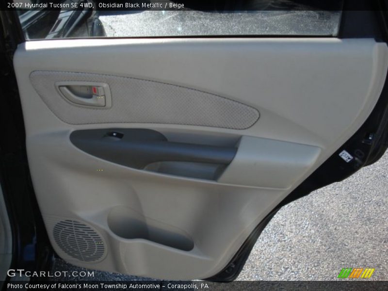Obsidian Black Metallic / Beige 2007 Hyundai Tucson SE 4WD