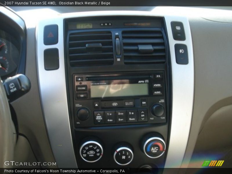 Obsidian Black Metallic / Beige 2007 Hyundai Tucson SE 4WD