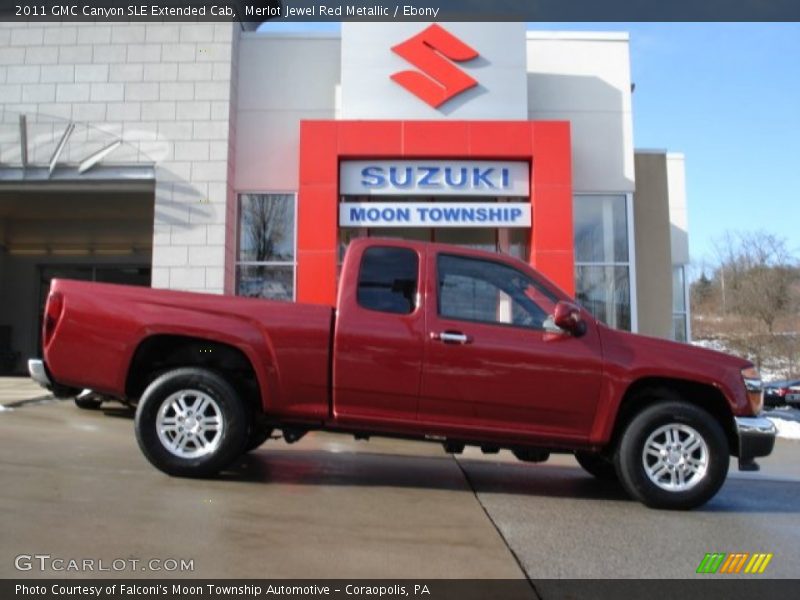 Merlot Jewel Red Metallic / Ebony 2011 GMC Canyon SLE Extended Cab