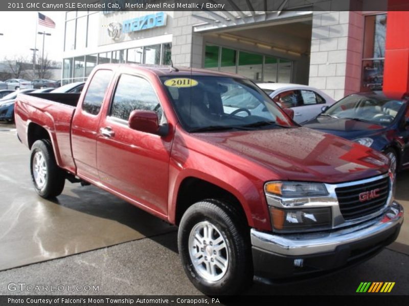 Merlot Jewel Red Metallic / Ebony 2011 GMC Canyon SLE Extended Cab