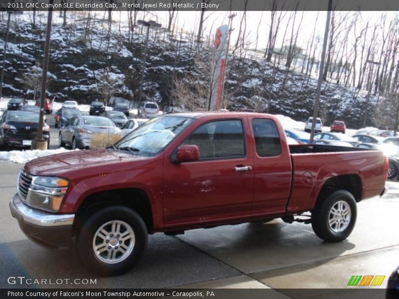 Merlot Jewel Red Metallic / Ebony 2011 GMC Canyon SLE Extended Cab