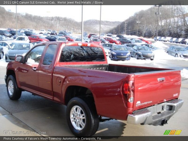 Merlot Jewel Red Metallic / Ebony 2011 GMC Canyon SLE Extended Cab