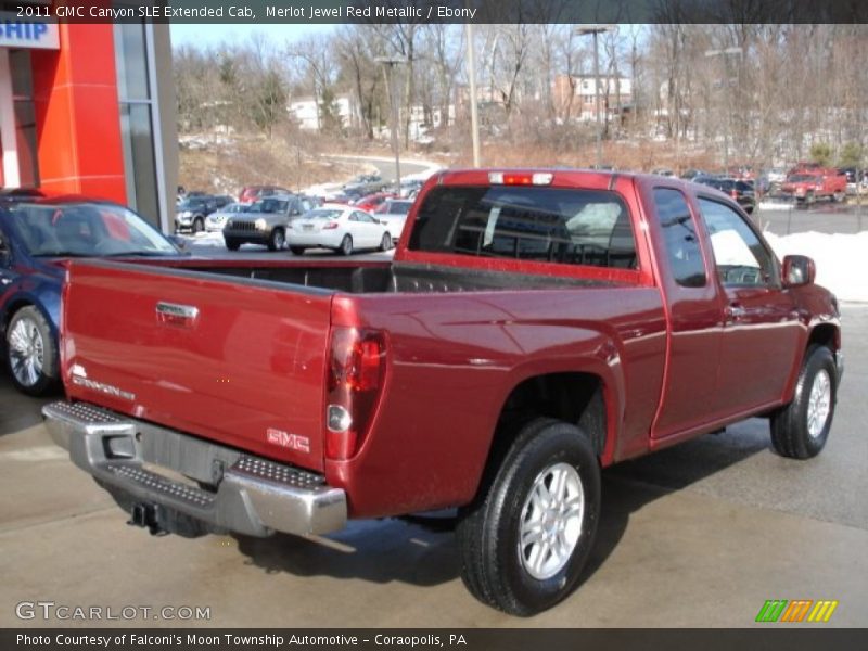 Merlot Jewel Red Metallic / Ebony 2011 GMC Canyon SLE Extended Cab