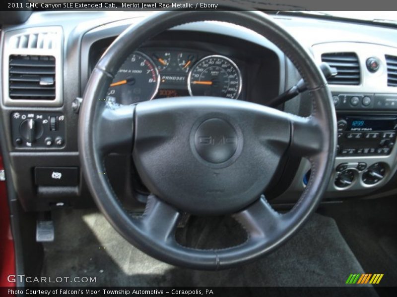 Merlot Jewel Red Metallic / Ebony 2011 GMC Canyon SLE Extended Cab