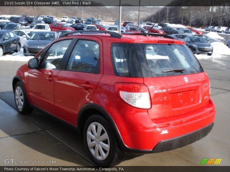 Vivid Red / Black 2010 Suzuki SX4 Crossover AWD