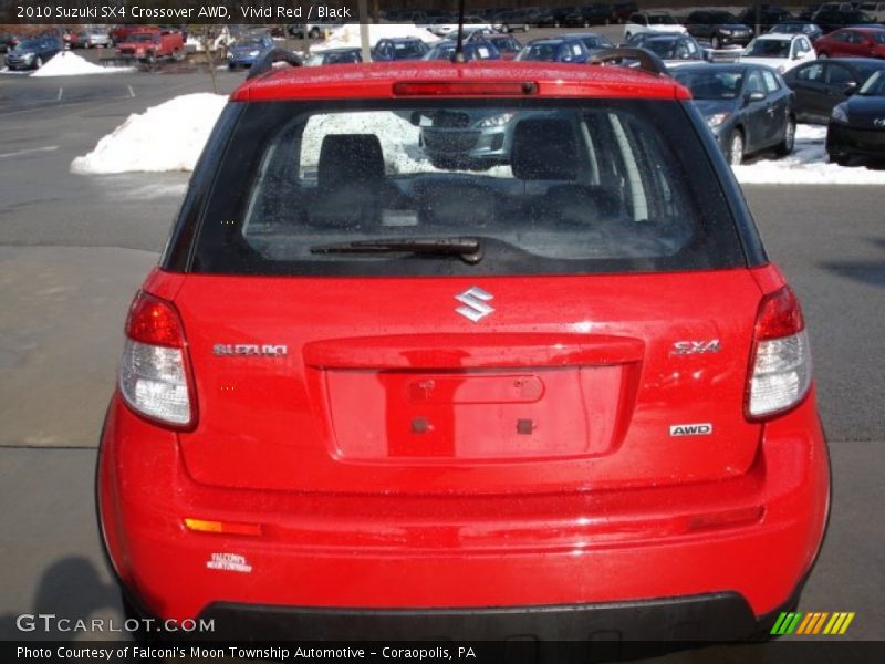 Vivid Red / Black 2010 Suzuki SX4 Crossover AWD