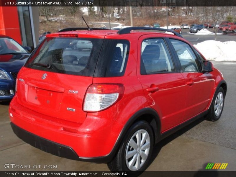 Vivid Red / Black 2010 Suzuki SX4 Crossover AWD