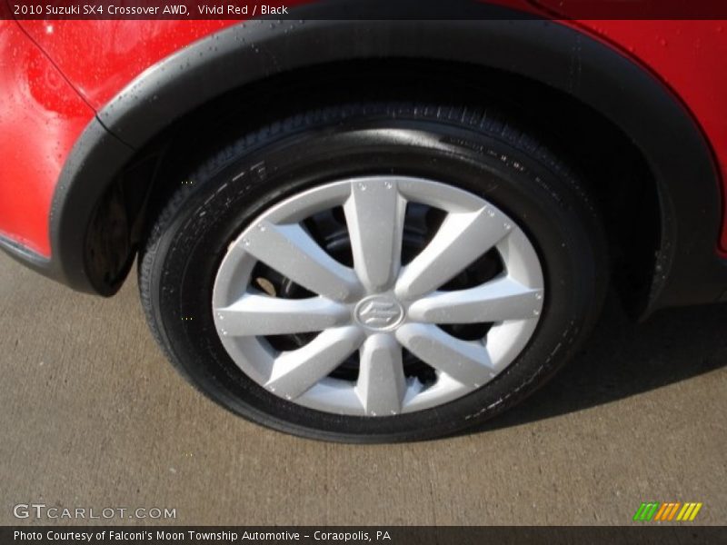 Vivid Red / Black 2010 Suzuki SX4 Crossover AWD