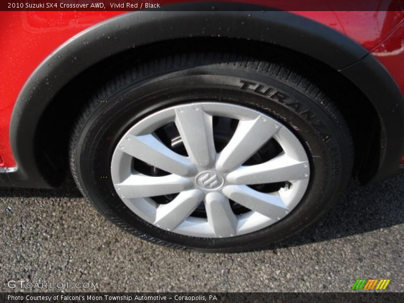 Vivid Red / Black 2010 Suzuki SX4 Crossover AWD