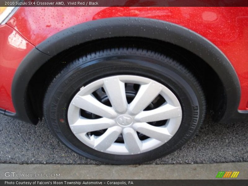 Vivid Red / Black 2010 Suzuki SX4 Crossover AWD