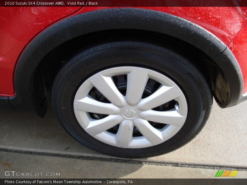 Vivid Red / Black 2010 Suzuki SX4 Crossover AWD