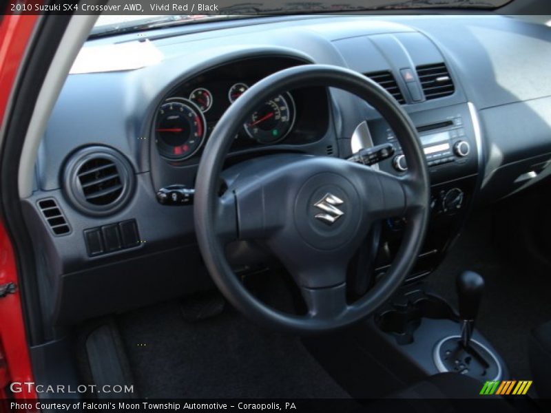 Vivid Red / Black 2010 Suzuki SX4 Crossover AWD