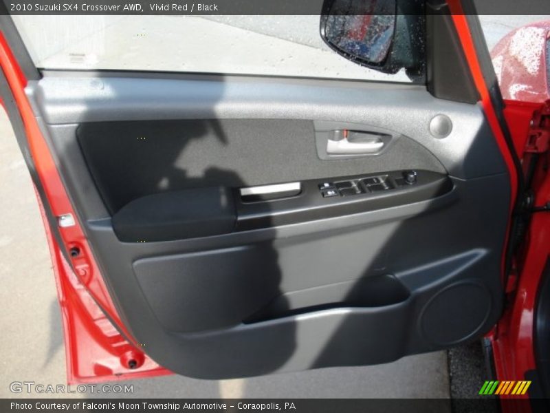 Vivid Red / Black 2010 Suzuki SX4 Crossover AWD