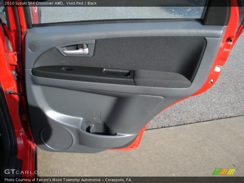 Vivid Red / Black 2010 Suzuki SX4 Crossover AWD