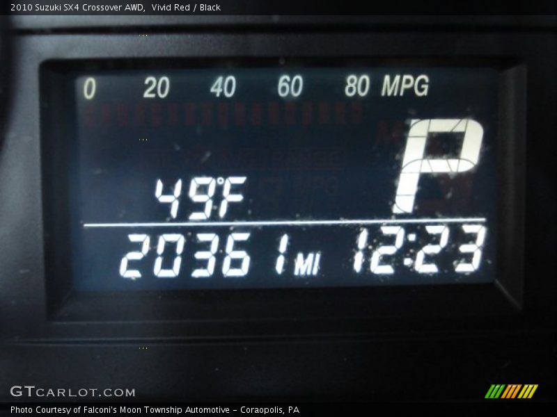Vivid Red / Black 2010 Suzuki SX4 Crossover AWD