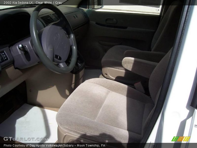 Clear White / Gray 2002 Kia Sedona LX