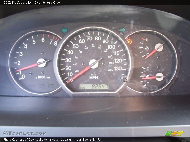 Clear White / Gray 2002 Kia Sedona LX