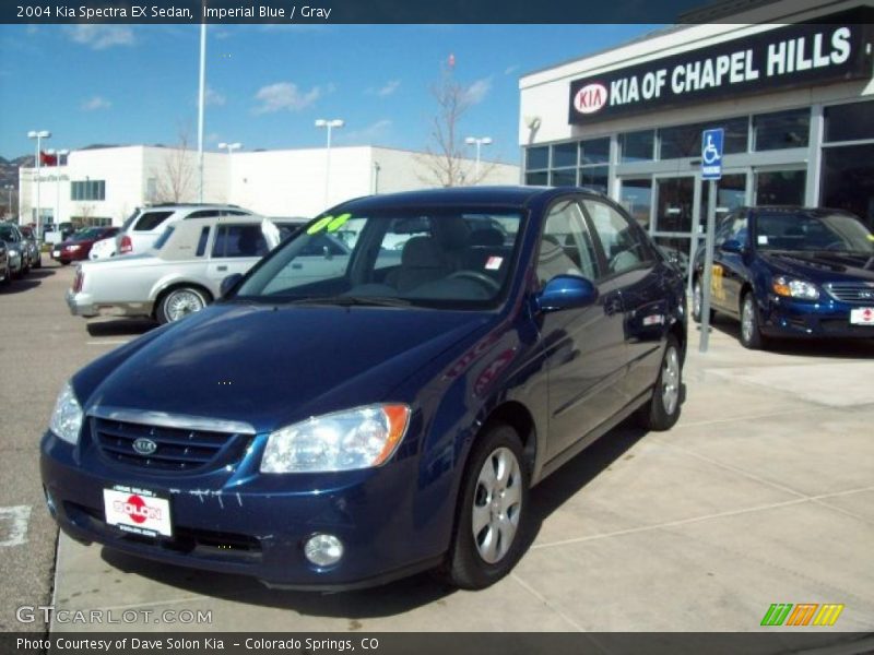 Imperial Blue / Gray 2004 Kia Spectra EX Sedan