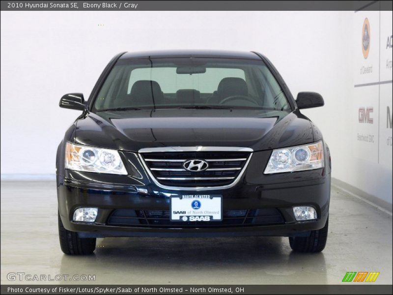 Ebony Black / Gray 2010 Hyundai Sonata SE