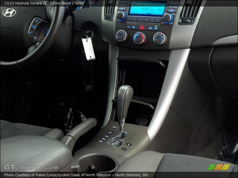 Ebony Black / Gray 2010 Hyundai Sonata SE