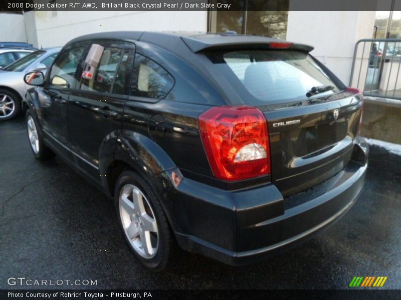 Brilliant Black Crystal Pearl / Dark Slate Gray 2008 Dodge Caliber R/T AWD