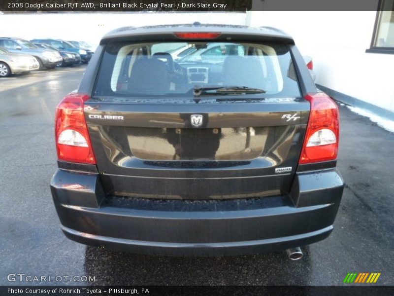 Brilliant Black Crystal Pearl / Dark Slate Gray 2008 Dodge Caliber R/T AWD