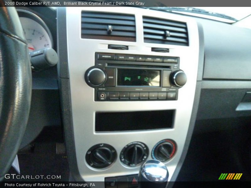 Brilliant Black Crystal Pearl / Dark Slate Gray 2008 Dodge Caliber R/T AWD