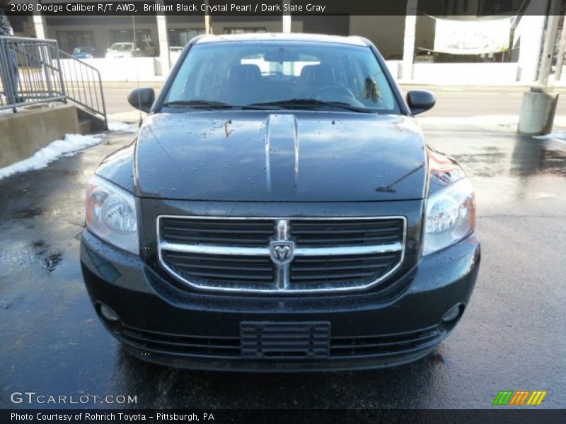 Brilliant Black Crystal Pearl / Dark Slate Gray 2008 Dodge Caliber R/T AWD