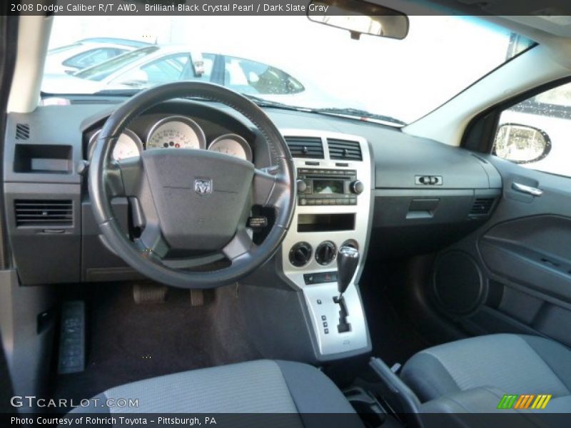 Brilliant Black Crystal Pearl / Dark Slate Gray 2008 Dodge Caliber R/T AWD
